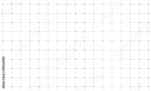 クロスした部分が広がる正方形の細い方眼線