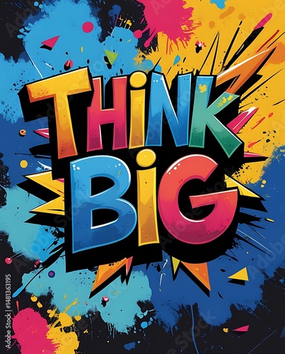 Motivational graphic design, think big