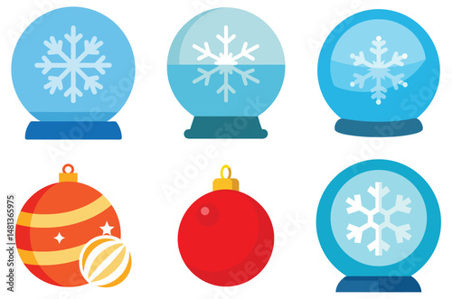 set of christmas balls