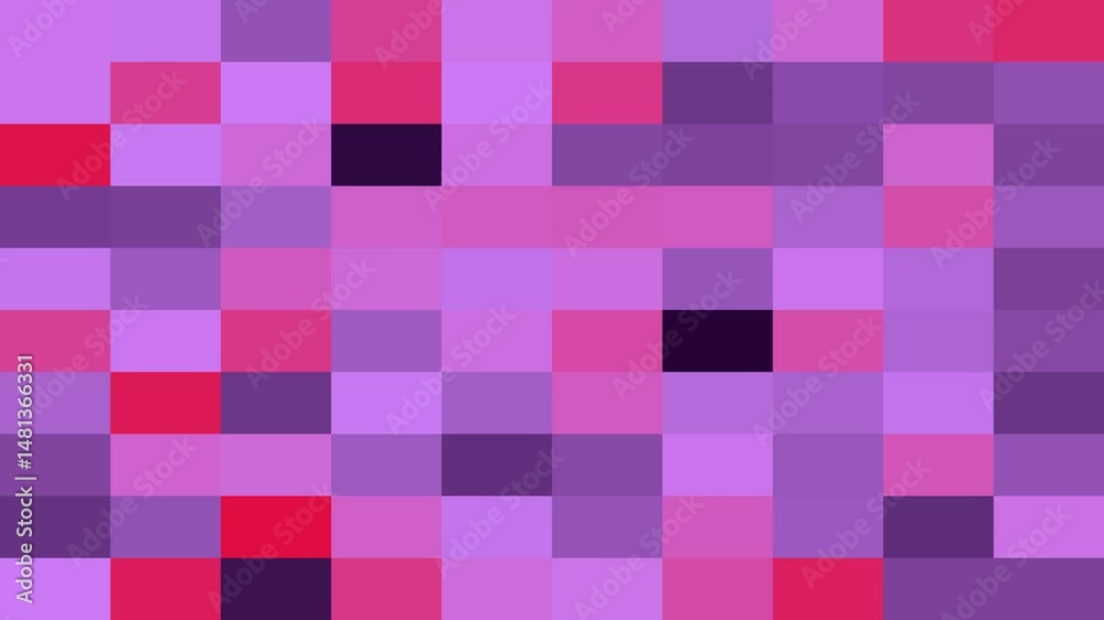 Abstract geometric pixelated pattern in shades of pink and purple ideal for modern design concepts and digital artworks