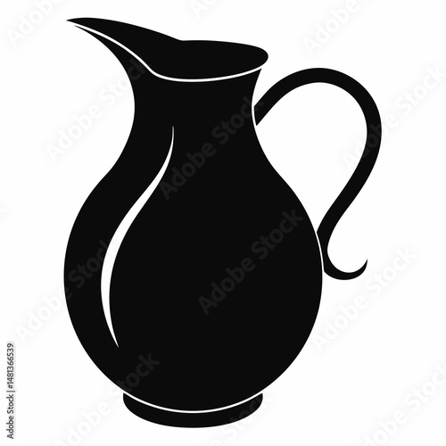 black and white jug