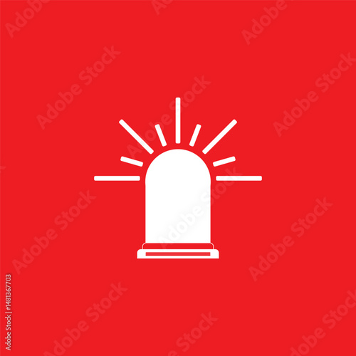 siren emergency logo and vector illustration template design