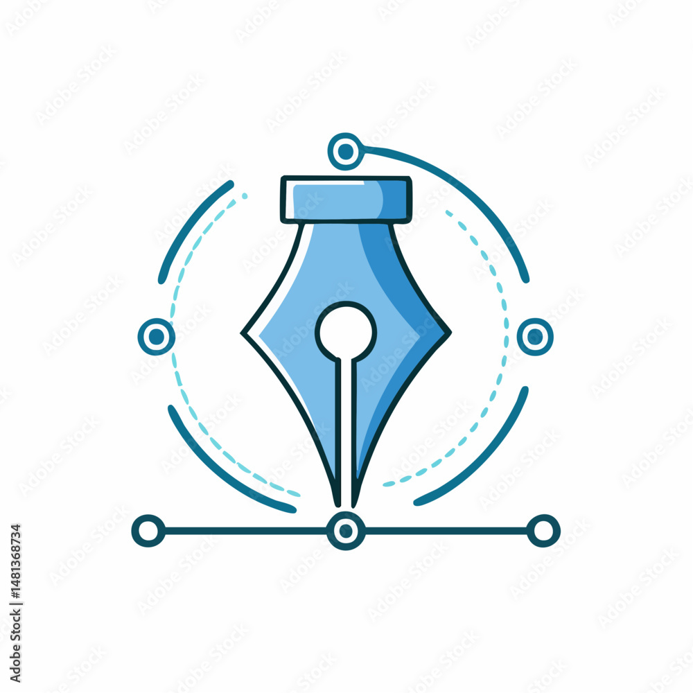 Precision Vector Design – Stylized Fountain Pen Nib Icon for Creative Tools
Precision Vector Design – Stylized Fountain Pen Nib Icon for Creative Tools