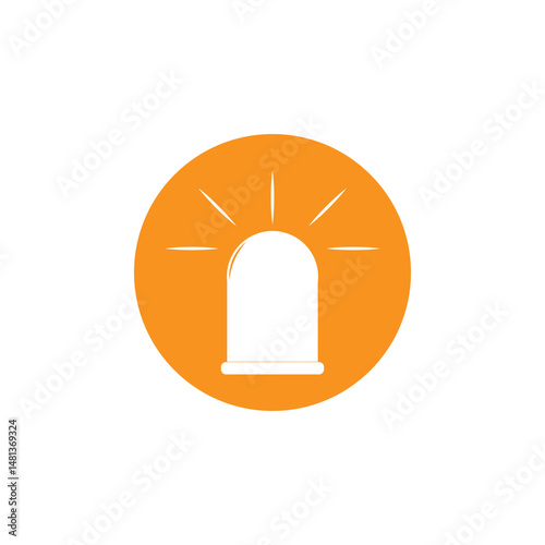 siren emergency logo and vector illustration template design