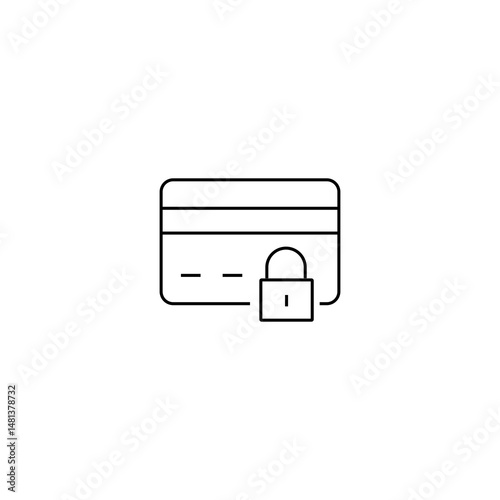single outline icon secure payment related to payment. linier icon collection. editable stroke. vector illustration.