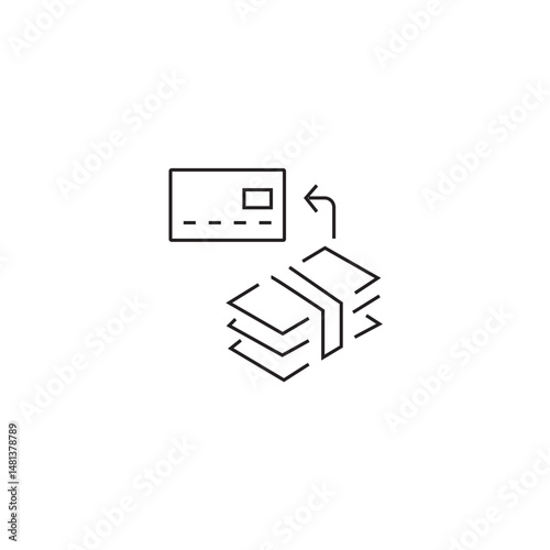 single outline icon transfer related to payment. linier icon collection. editable stroke. vector illustration.