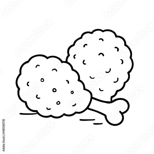 Fried Chicken a Crispy Southern Comfort Food Vector Illustration