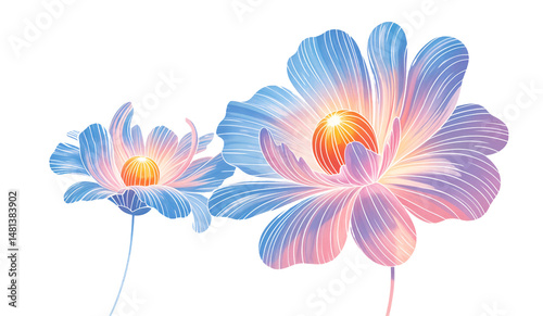 Translucent Ethereal Flowers in Soft Dreamy Colors