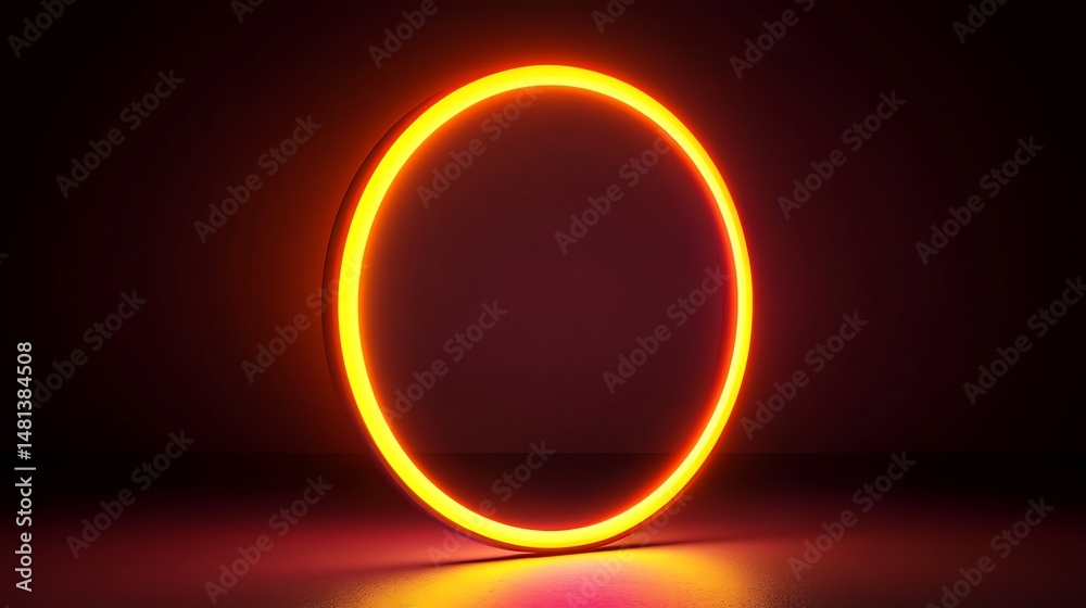 Obraz premium Neon Circle Shape