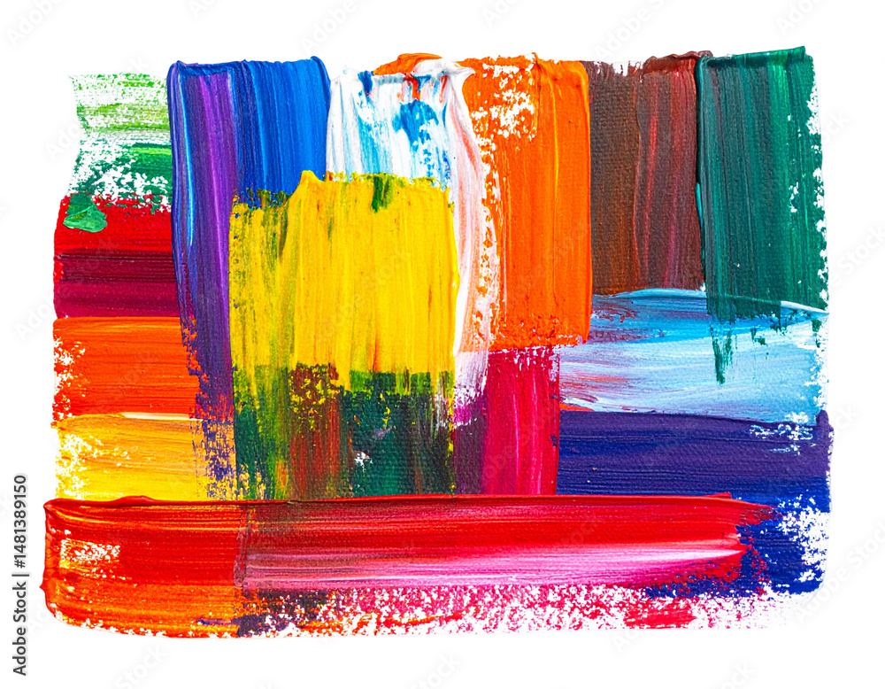 Fototapeta premium Vibrant abstract painting, with thick brushstrokes of various colors