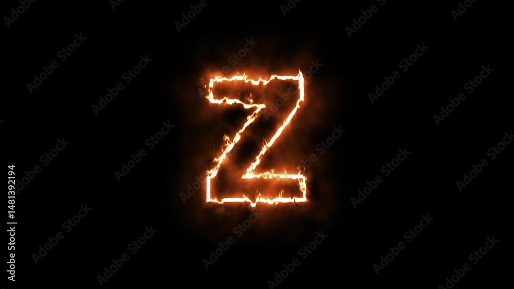 Animated Flaming letter 'Z' in transparent background, with alpha channel Animated Flaming letter 'Z' in transparent background, with alpha channel