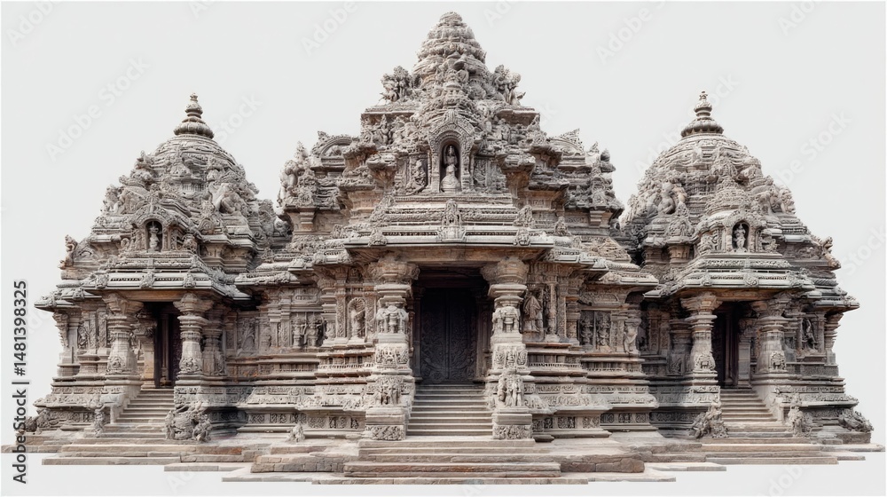 Fototapeta premium Majestic spirituality hinduism's supreme trinity in india's cultural heritage and sacred architecture