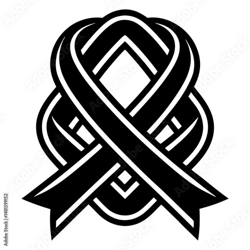 Martial Arts Belt Wrapped Cross Symbol , Vector Emblem for Combat or Discipline Design