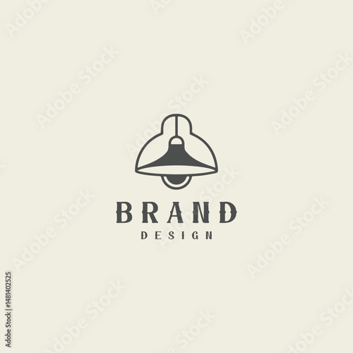 Chandelier logo with carved style design template
