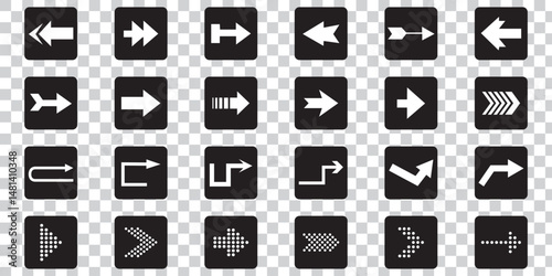 Arrows big black set icons, arrow icon, modern simple arrows, arrow vector collection cursor.