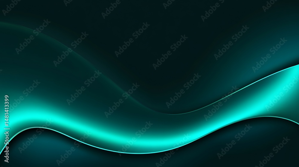 Fototapeta premium Teal Abstract Curves