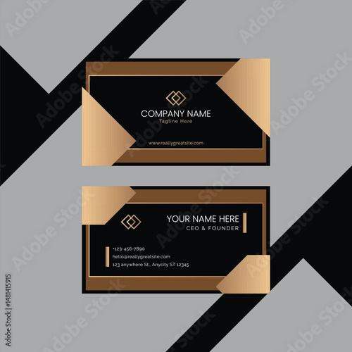 Luxury Black Gold Business Card Design