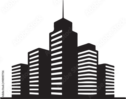 building silhouette, city skyline, building icon, skyscraper silhouette, building clipart, building vector