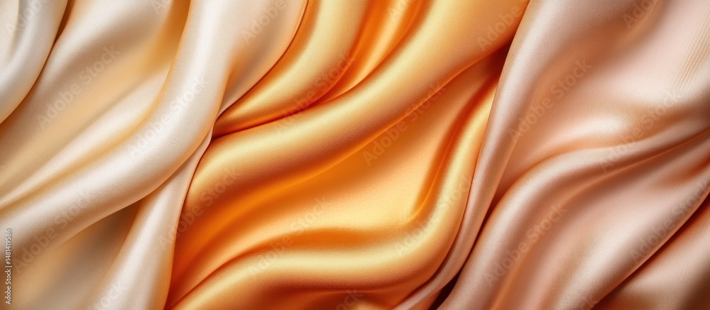 Fototapeta premium Golden Hour Silk: A Luxurious Textured Abstract