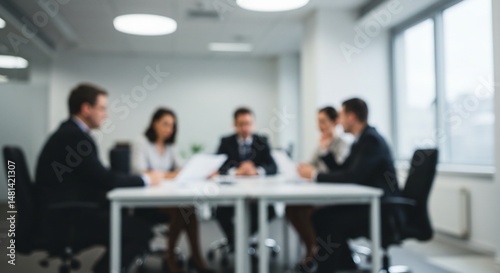 Office meeting Blurred business scene
