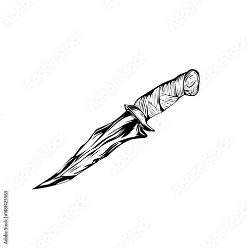 abstract vector illustration of a dagger 