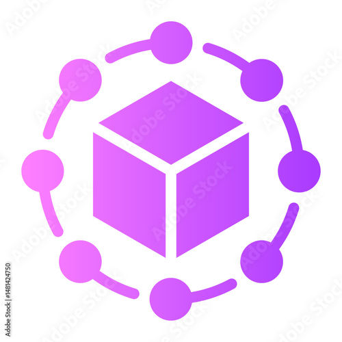 cube gradient icon
