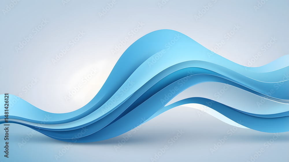 Fototapeta premium Professional Calm – Clean Abstract with Smooth Waves