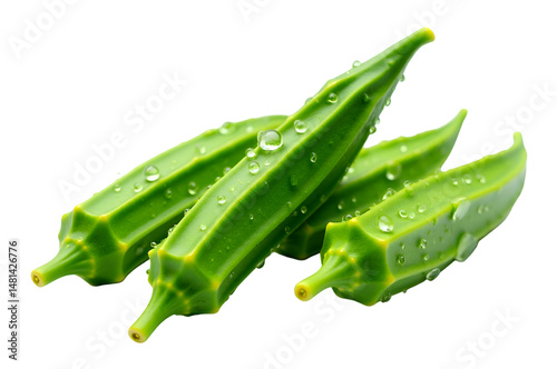 Fresh Green Okra – Organic Superfood Ideal for Vegan Cooking, Plant-Based Diets, Detox Meals, Natural Ingredients, and Clean Eating Concepts. photo