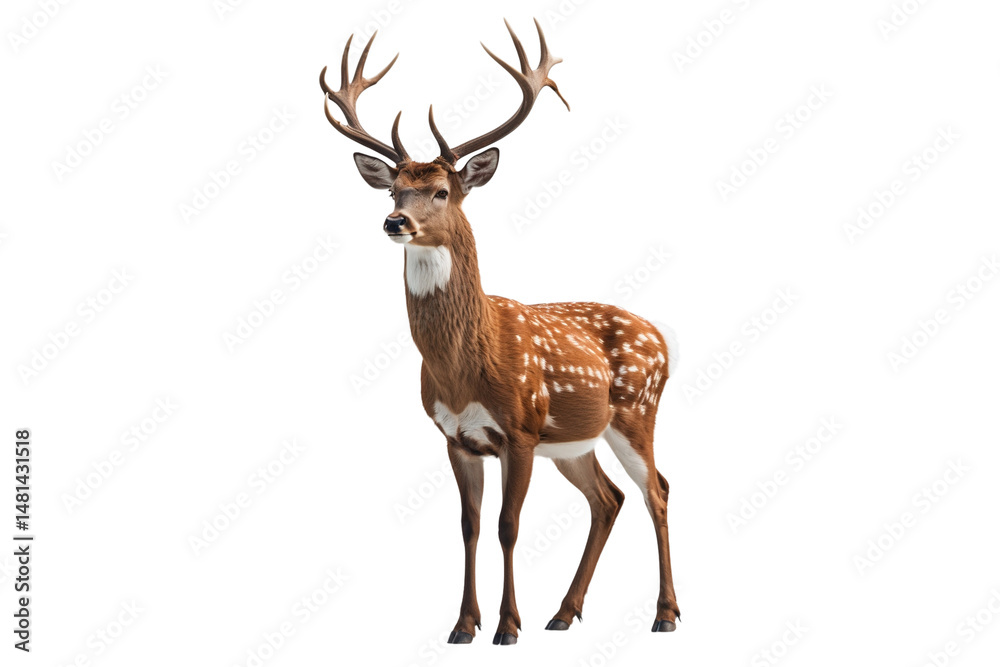 Fototapeta premium Majestic Deer with Antlers Wildlife Photography
