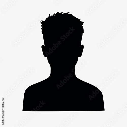 Silhouette profile of person isolated element vector