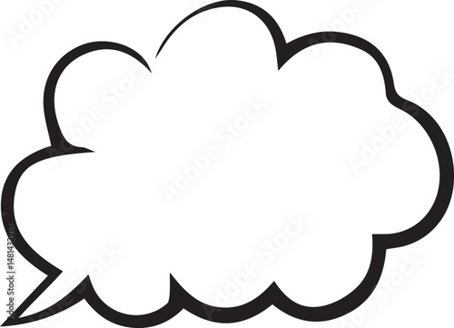 doodle cloud thought bubble, thought bubble icon, thought bubble vector, thought bubble clipart, thought bubble design,
