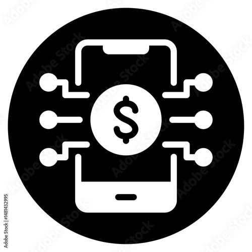 digital currency glyph icon