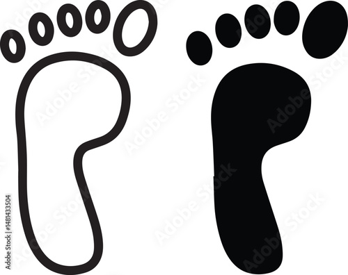 human footprint silhouette, footprint icon, human foot vector, footprint clipart, footprint design, footprint outline