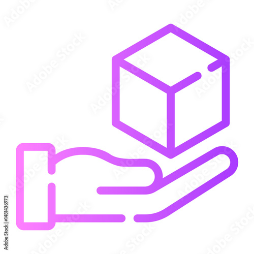 cube gradient icon