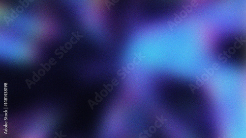 Ethereal cosmic blues and purples swirl. Abstract background with grain texture