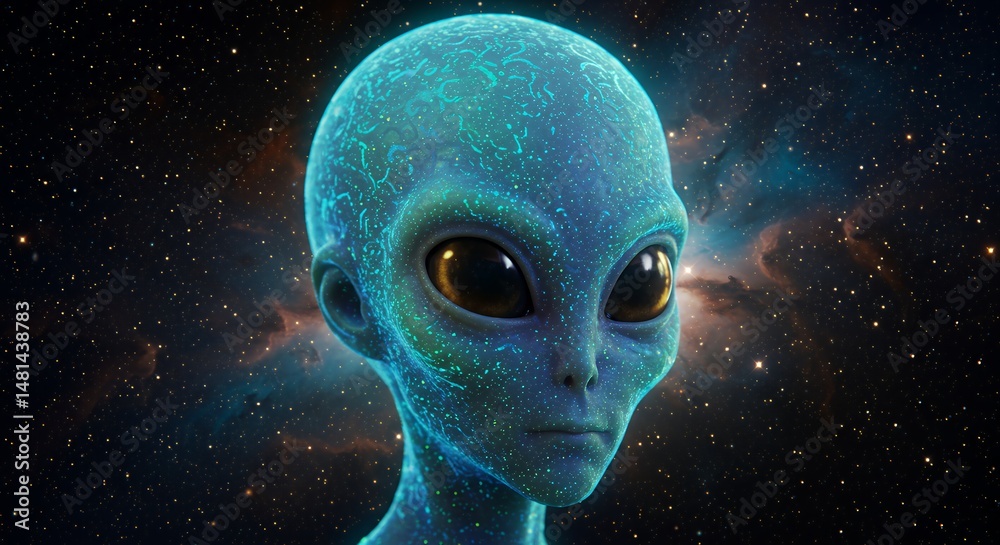 Alien Face in Space Alien Face in Space