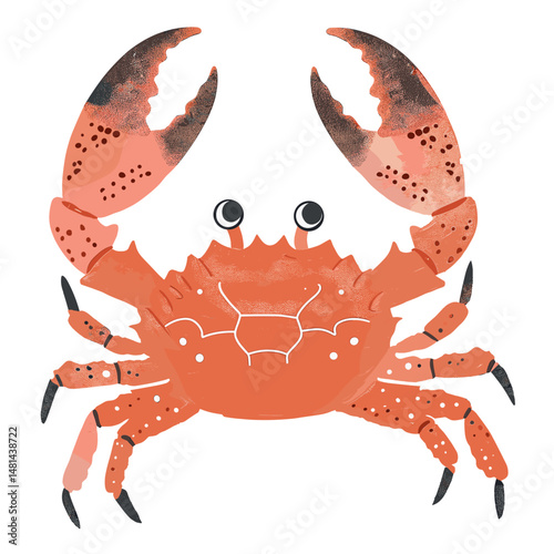 Cute crab animal illustration vector