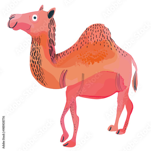 Cute camel animal illustration vector