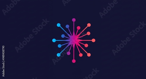 Abstract Starburst Gradient on Dark Background