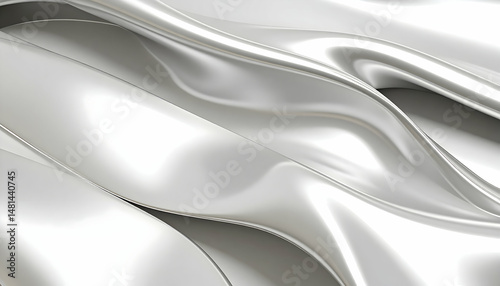 Brushed Silver Aluminum Texture with Reflections Abstract Metallic Wavy Curves and Shiny Surface Ideal for Industrial Modern Backgrounds and Decorative Design