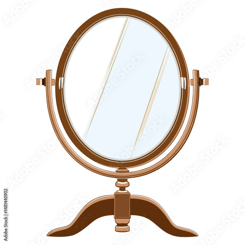 A mirror vintage style chandelier vector