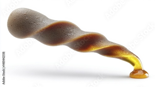 Honey smudge mark. Isolated on white background. Generative AI