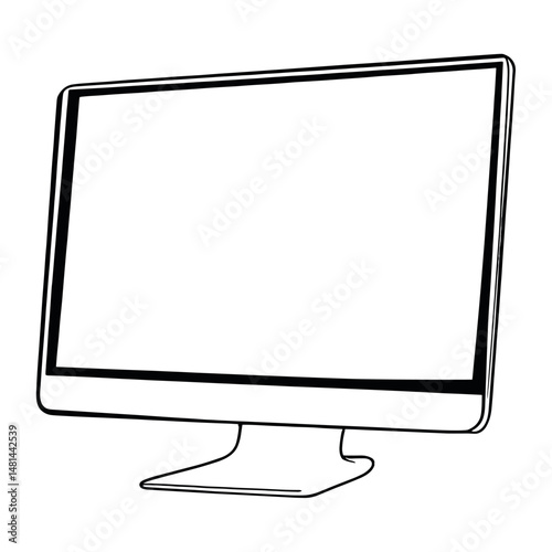 Computer screen monitor display art vector