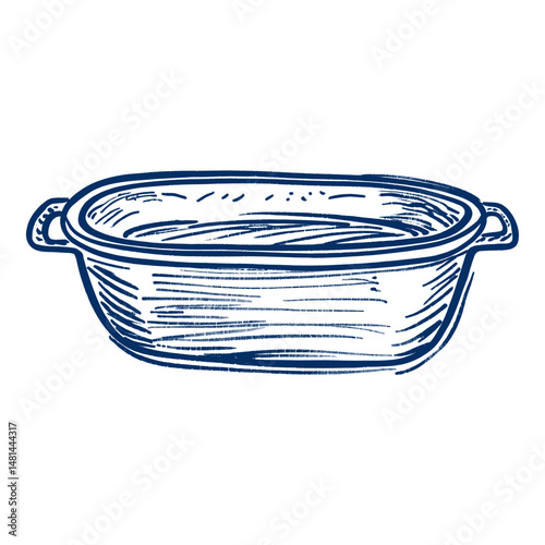 Kitchen pan art illustration hand-drawn vector