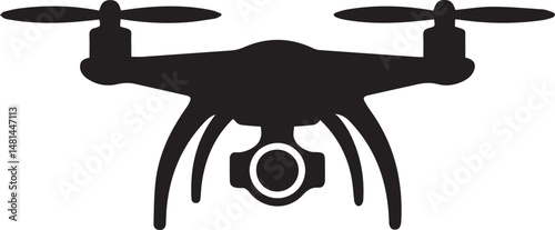 drone vector, drone illustration, drone icon, quadcopter vector, drone silhouette, drone clipart, drone flying vector,