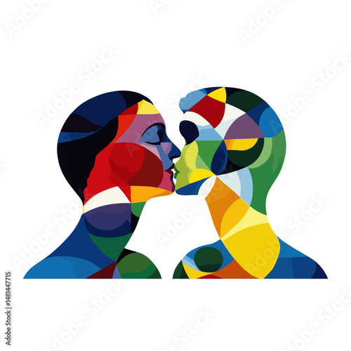 Love art illustration contemporary vector