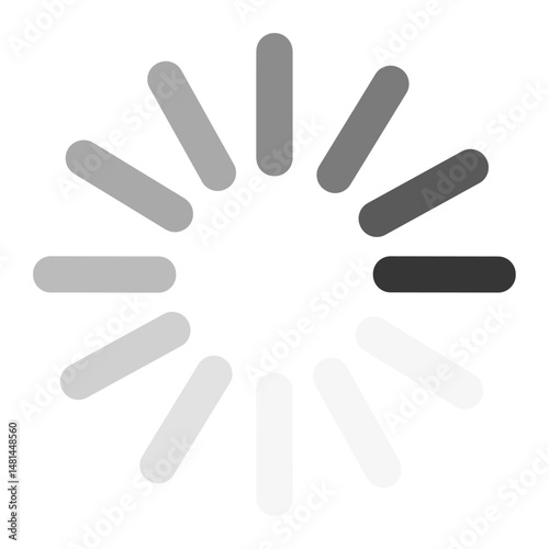 Loading icon monochrome animation vector