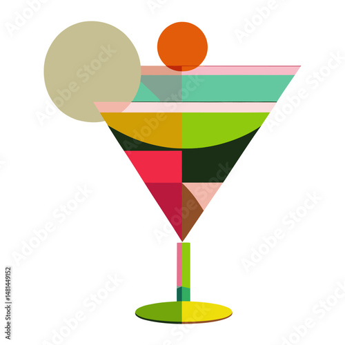 Tropical drink illustration cocktail colorful vector