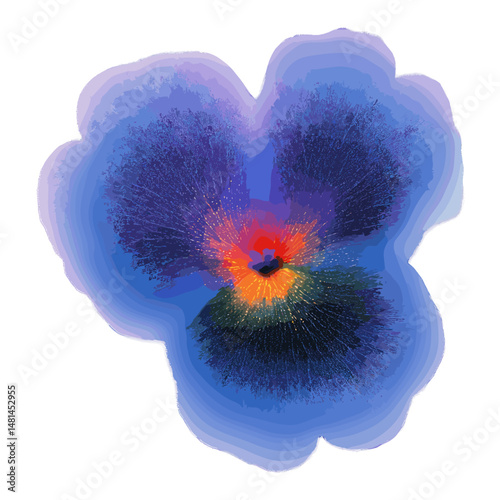 A purple flower illustration geranium creative vector