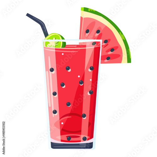 Watermelon juice watermelon beverage drink vector